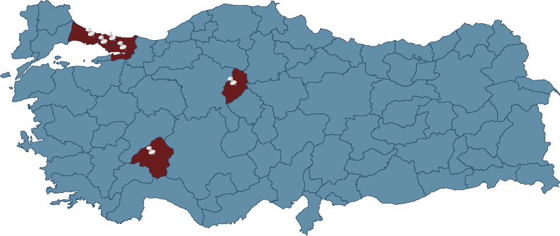 Türkiye Sınav Merkezleri Haritası